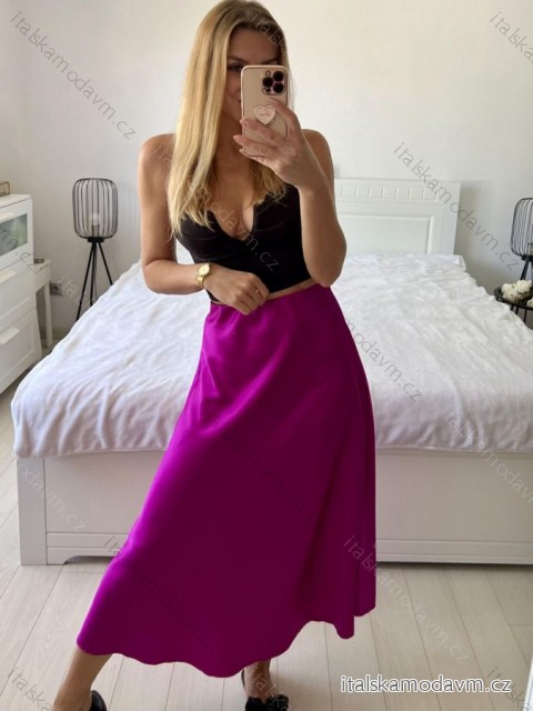 Sukňa dlhá saténová dámska (S/M ONE SIZE) TALIANSKA MÓDA IMPBB242N6997