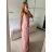 Šaty elegantní společenské dlouhé na ramínka dámské (XS/S/M/L ONE SIZE) ITALSKÁ MÓDA IMWB24KESI/DUR -   světle modrá -   M/L