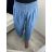 Nohavice dlhé riflové dámske (S/M/L ONE SIZE) TALIANSKA MÓDA IMD24021 M / L svetlo modrá