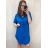 Šaty košilové oversize krátký rukáv dámské (S/M/L ONE SIZE) ITALSKÁ MÓDA IM424538/DR smaragdová S/M/L