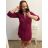 Šaty košilové oversize krátký rukáv dámské (S/M/L ONE SIZE) ITALSKÁ MÓDA IM424538/DR smaragdová S/M/L