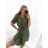 Šaty košilové oversize krátký rukáv dámské (S/M/L ONE SIZE) ITALSKÁ MÓDA IM424538/DR smaragdová S/M/L