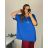 Tunika s príveskom krátky rukáv dámska nadrozmer (6XL/7XL ONE SIZE) TALIANSKA MÓDA IMBM24017/DR 6XL / 7XL tmavo ružová