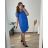 Šaty volnočasové krátký rukáv dámské nadrozměr (48/50 ONE SIZE) ITALSKá MODA IM724BELISA