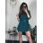 Tunika košilová dlouhý rukáv dámská (S/M/L ONE SIZE) ITALSKÁ MÓDA IMM24M3297/DUR hnědá ML