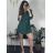 Tunika košilová dlouhý rukáv dámská (S/M/L ONE SIZE) ITALSKÁ MÓDA IMM24M3297/DUR hnědá ML
