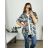 Cardigan dlhý rukáv dámsky nadrozmer (52/54 ONE SIZE) TALIANSKA MÓDA IMWQ24MASKA/DU 52/54 zelená khaki