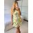 Šaty letní bez rukávu dámské citronky LIMONE (S/M ONE SIZE) ITALSKÁ MÓDA IMM24M33800/DUR -   bílá -   S/M