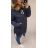 Bunda / Kabát zimná dámska nadrozměr (3XL-7XL) POĽSKÁ MÓDA MTN21759BL/DR <p>modrá</p> 4XL