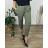 Kalhoty strečové dámské nadrozměr (54/56 ONE SIZE) ITALSKá MóDA IM424555/DU 54/56 zelená khaki