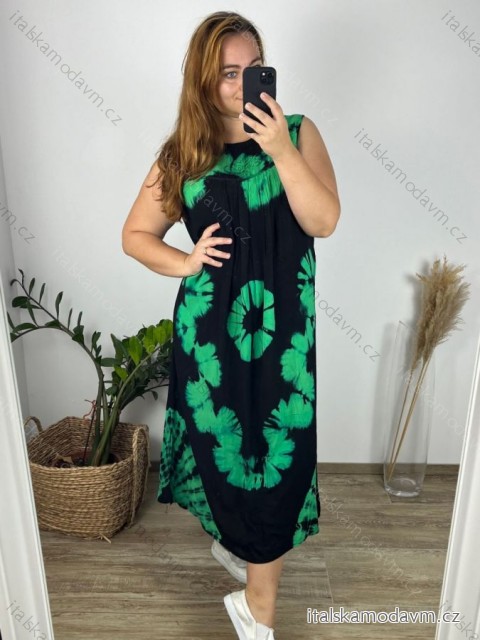 Šaty bez rukávu dámske nadrozmer (M-4XL) HAG24Y67/DUR -   zelená -   3XL / 4XL