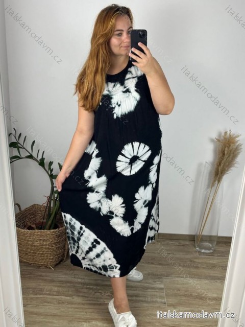 Šaty bez rukávu dámske nadrozmer (M-4XL) HAG24Y67/DUR -   čierna
 -   XL/2XL