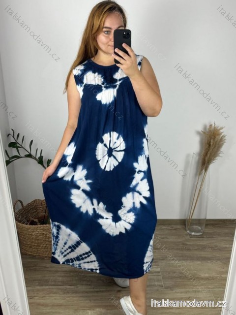 Šaty bez rukávu dámske nadrozmer (M-4XL) HAG24Y67/DUR -   modrá -   3XL / 4XL