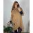 Kabát dlouhý na zip s kapucí dámský nadrozměr (XL/2XL ONE SIZE) ITALSKÁ MÓDA IMD23ERIKA/DU XL/2XL fuchsiová