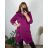Kabát dlouhý na zip s kapucí dámský nadrozměr (XL/2XL ONE SIZE) ITALSKÁ MÓDA IMD23ERIKA/DU XL/2XL fuchsiová