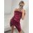 Šaty společenské carmen krátké bez rukávu dámské (S/M ONE SIZE) ITALSKá MóDA IM324301/DU -   ružová staroružová -   S / M