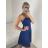 Šaty elegantné spoločenské na ramienka dámske (S/M ONE SIZE) TALIANSKA MóDA IM322461/UL tmavě vínová