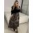 Sukně dlouhá skládaná dámská (S/M/L ONE SIZE) ITALSKÁ MÓDA IMM24M4304A-1/DUR S/M hnědá