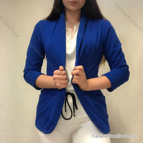 Sako tenké jarné dlhý rukáv dámske (S / M ONE SIZE) TALIANSKÁ MÓDA IMD21189 / DR -   béžová smetanová -   S/M/L