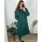 Mikina dlouhá oversize na zips s kapucňou dlhý rukáv dámska nadrozmer (54/56 ONE SIZE) TALIANSKA MÓDA IM424SIRINA