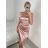 Šaty společenské carmen krátké bez rukávu dámské (S/M ONE SIZE) ITALSKá MóDA IM324301