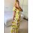 Šaty dlhé letný carmen dámske SANTORINI LIMONE (S/M ONE SIZE) TALIANSKA MÓDA IMPBB2323598-3/DUR