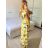 Šaty dlhé letný carmen dámske SANTORINI LIMONE (S/M ONE SIZE) TALIANSKA MÓDA IMPBB2323598-3/DUR