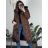Kabát zimní s kapucí dámská LHD fashion (S-2XL) LHD-2M-033/DR L hnedá