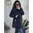 Kabát zimní s kapucí dámska  LHD fashion (S-2XL) LHD-2M-231/DR M tmavě modrá