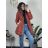 Kabát zimní s kapucí dámska  LHD fashion (S-2XL) LHD-2M-231/DR 2XL hnědá