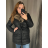 Kabát koženkový s kožíškem zimní dámský (s-xxl) METROFIVE PM21LZ13001-2/DR L Černá