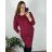 Šaty klasik dlouhý rukáv nadrozměr dámské (2XL/3XL ONE SIZE) ITALSKÁ MÓDA IM723KLASIKA/DUR 2XL/3XL Černá