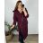 Mikina prodloužená na zip alá cardigan dámská (uni m/2xl) ITALSKá MóDA IM521205