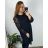 Šaty elegantní dlouhý  rukáv dámske nadrozmer (3XL/4XL ONE SIZE) TALIANSKA MóDA IM424BELLA/DU 3XL / 4XL čierna