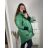Bunda  s kapucí dámská nadrozměr (3XL/4XL ONE SIZE) ITALSKÁ MÓDA IM423683/DUR khaki 3XL/4XL