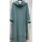 Šaty mikinové dlhý rukáv dámske (S/M/L ONE SIZE) TALIANSKA MÓDA IMPLI2430860