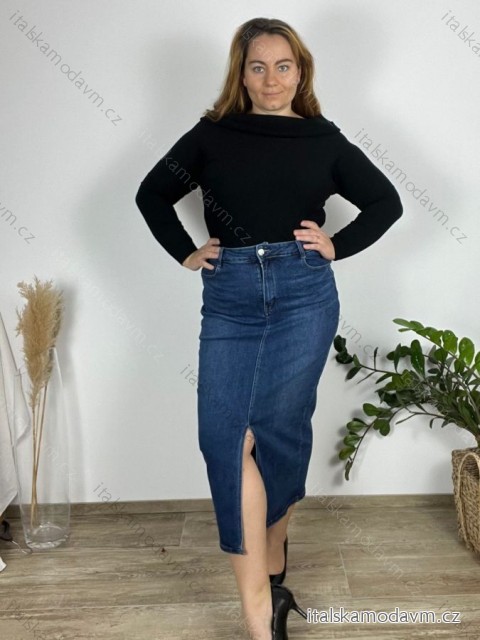 Sukně riflová dámská nadrozměr (L-4XL) MOON GIRL IM924MUQ858/DUR XL modrá