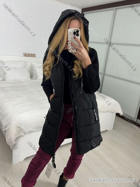 Vesta dlouhá s kapucí dámská (S-2XL) SKORP HH-071/DU -   čierna -   XL