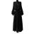 Šaty dlhé elegantný dlhý rukáv dámske (S/M/L ONE SIZE) TALIANSKA MÓDA IMPES24VALLIA3 Čierna S/M/L
