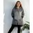 Bunda  s kapucí dámská nadrozměr (3XL/4XL ONE SIZE) ITALSKÁ MÓDA IM423683/DUR khaki 3XL/4XL