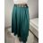 Sukně dlouhá s páskem dámská (S/M/L ONE SIZE) ITALSKÁ MÓDA IMM24M7755-1/DR S/M tmavě smaragdová