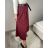 Sukně dlouhá s páskem dámská (S/M/L ONE SIZE) ITALSKÁ MÓDA IMM24M7755-1/DR S/M vínová