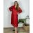 Šaty elegantní flitrované dlhý rukáv dámske nadrozmer (54/56/58 ONE SIZE) TALIANSKA MÓDA IMWT24STAR/DR čierna