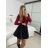 Tričko dlhý rukáv dámske (S/M ONE SIZE) TALIANSKA MÓDA IMM24M20526/DU -   tmavo modrá -   S / M