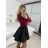 Tričko dlhý rukáv dámske (S/M ONE SIZE) TALIANSKA MÓDA IMM24M20526/DU -   tmavo modrá -   S / M