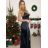 Šaty dlhé elegantné spoločenské saténové na ramienka dámske (S/M ONE SIZE) TALIANSKA MÓDA IM424772/DU -   zelená smaragdová -   S / M