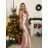Šaty dlhé elegantné spoločenské na ramienka dámske (S/M ONE SIZE) TALIANSKA MÓDA IMPLP2322930135/DU S/M červená