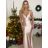 Šaty dlhé elegantné spoločenské na ramienka dámske (S/M ONE SIZE) TALIANSKA MÓDA IMPLP2322930135