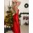 Šaty dlhé elegantné spoločenské na ramienka dámske (S/M ONE SIZE) TALIANSKA MÓDA IMPLP2322930135/DU S/M červená