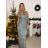 Šaty společenské dlouhé třpytivé na ramínka dámské (S/M ONE SIZE) ITALSKÁ MODA IMM23M51395/DU